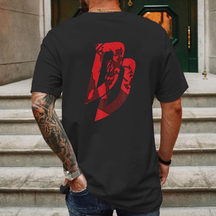 Daredevil Logo Mens Back Print T-shirt Gifts for Men