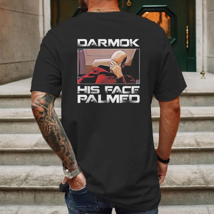 Darmok And Jalad At Tanagra His Face Palmed Mens Back Print T-shirt Gifts for Men