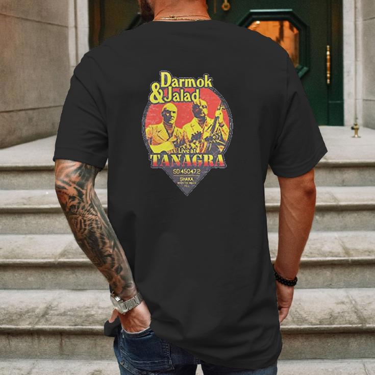 Darmok And Jalad At Tanagra Faded Sunset Mens Back Print T-shirt Gifts for Men