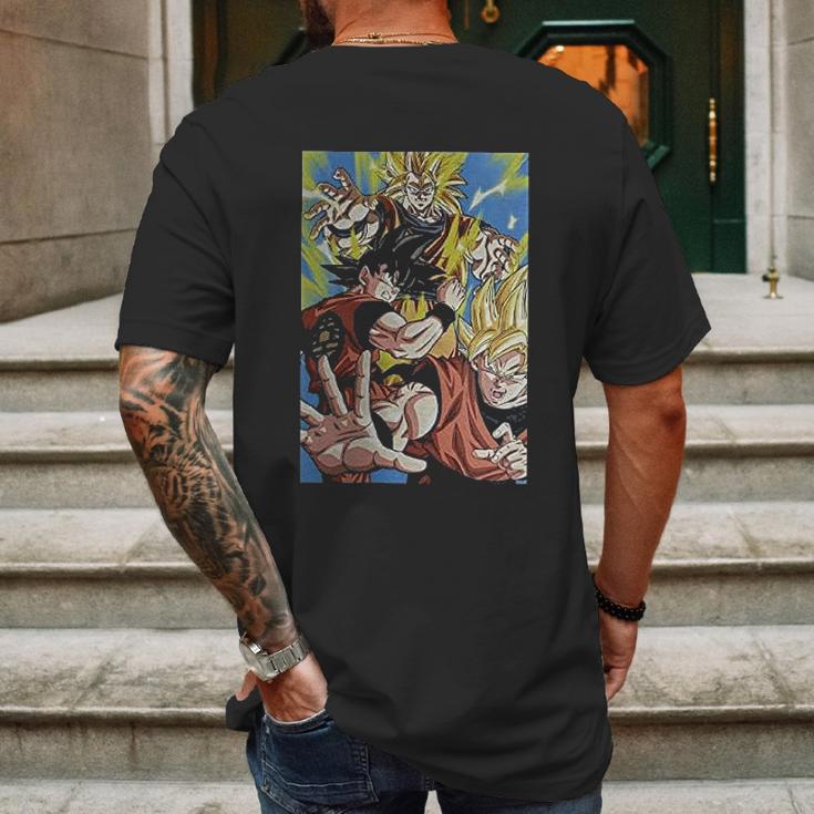 Dbz Characters Goku Mens Back Print T-shirt Gifts for Men