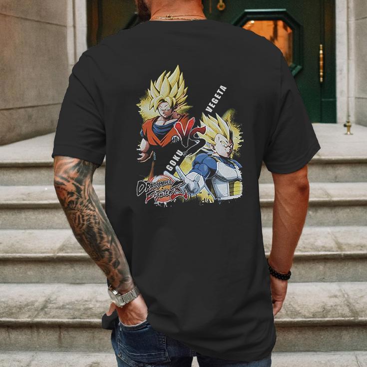 Dbz Fighter Saiyan Mens Back Print T-shirt Gifts for Men