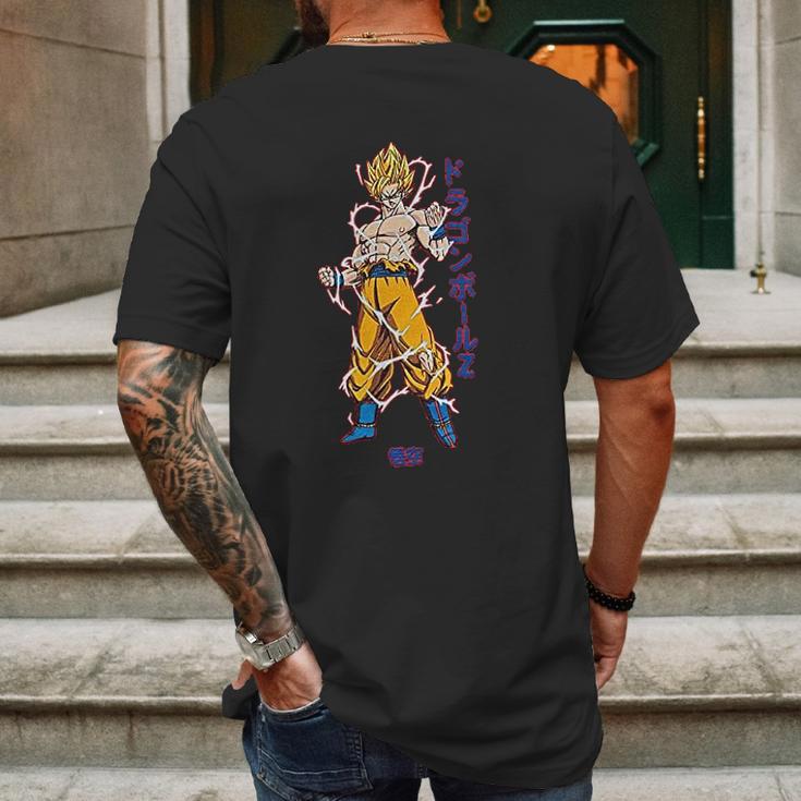 Dbz Super Saiyan Goku Mens Back Print T-shirt Gifts for Men