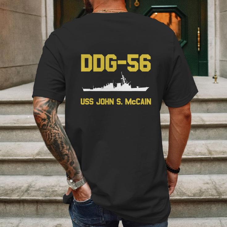 Ddg 56 Uss John S Mccain Shirt Mens Back Print T-shirt Gifts for Men