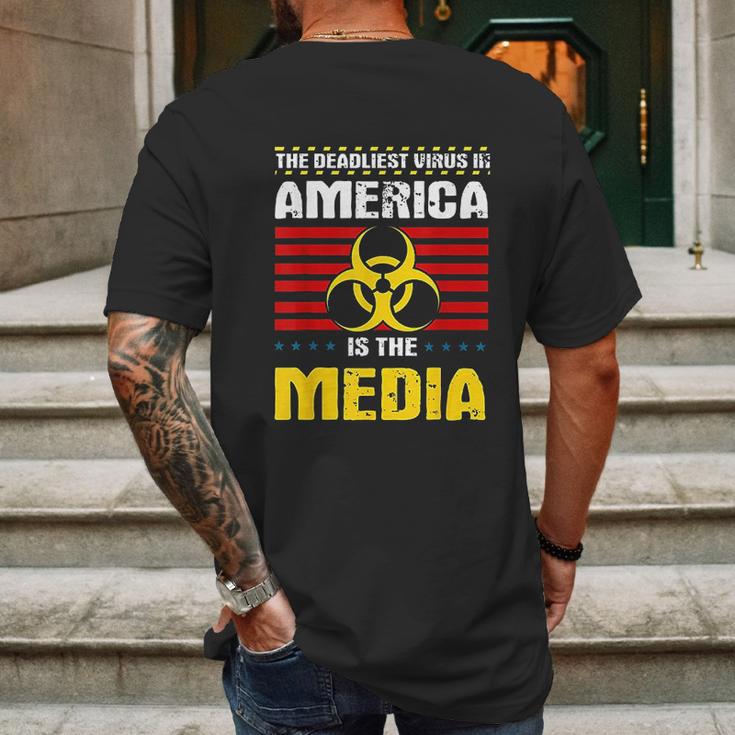 Deadliest In America Is The Media Toxic Fake News Mens Back Print T-shirt Gifts for Men