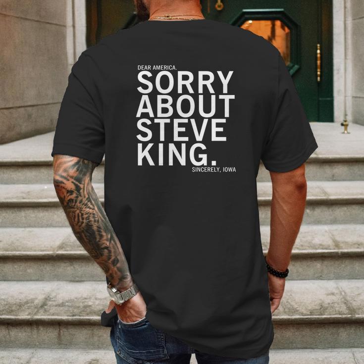 Dear America Sorry About Steve King Mens Back Print T-shirt Gifts for Men