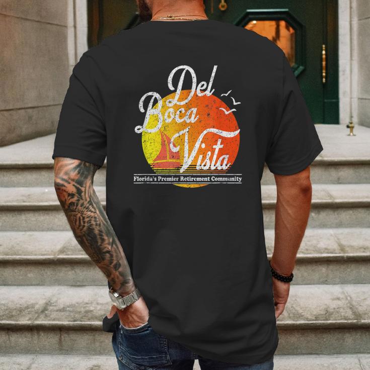 Del Boca Vista Retirement Funny Mens Back Print T-shirt Gifts for Men