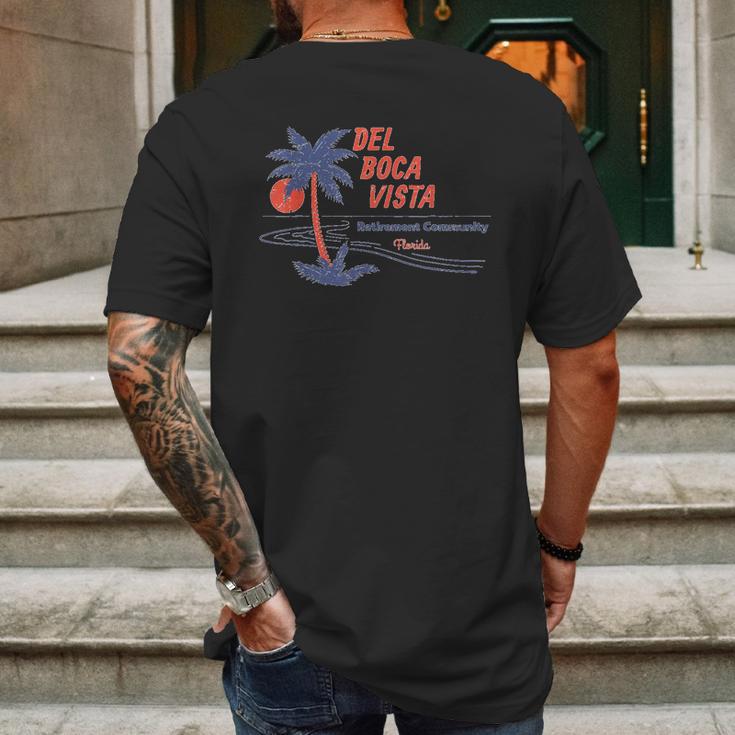 Del Boca Vista Vintage Florida Mens Back Print T-shirt Gifts for Men