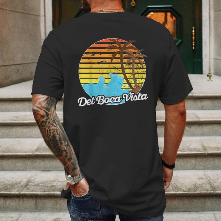 Del Boca Vista Vintage Retirement Mens Back Print T-shirt Gifts for Men