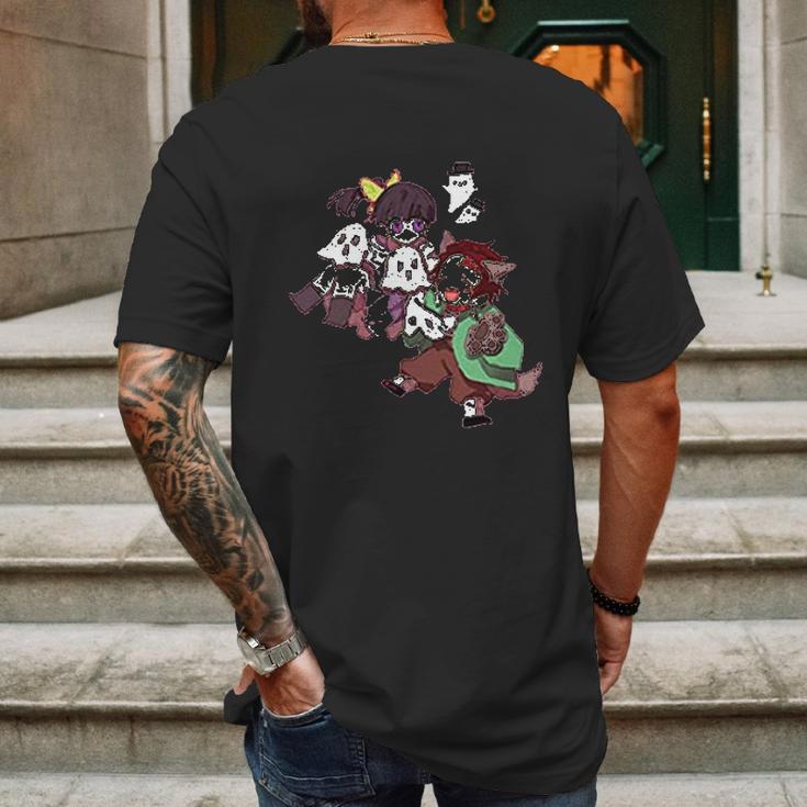 Demon Slayer Chibi Illustration Mens Back Print T-shirt Gifts for Men