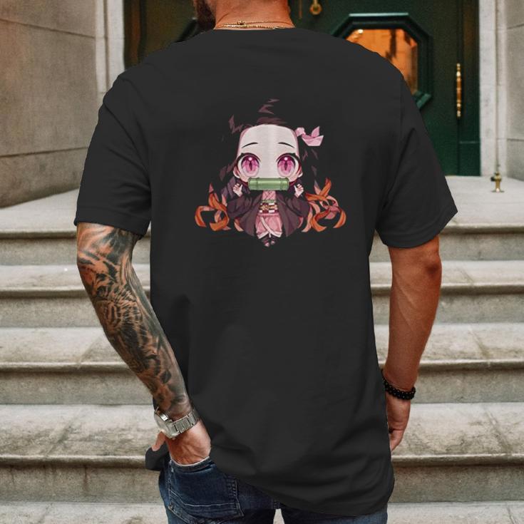 Demon Slayer Cute Look Mens Back Print T-shirt Gifts for Men