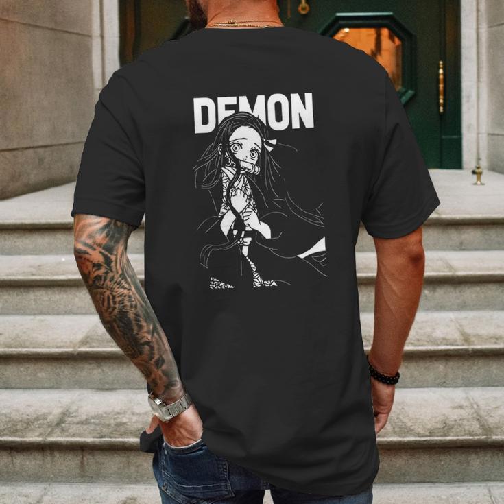 Demon Slayer Nezuko Demon Mens Back Print T-shirt Gifts for Men