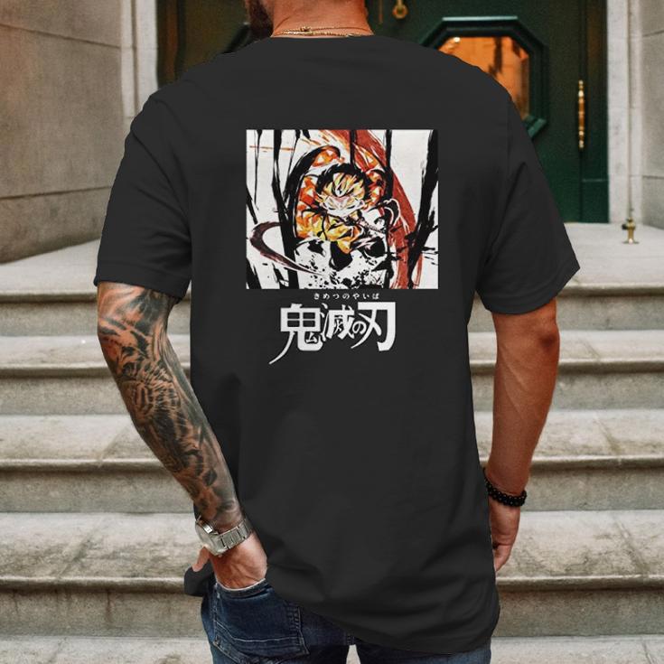 Demon Slayer Sword Cartoon Anime Mens Back Print T-shirt Gifts for Men