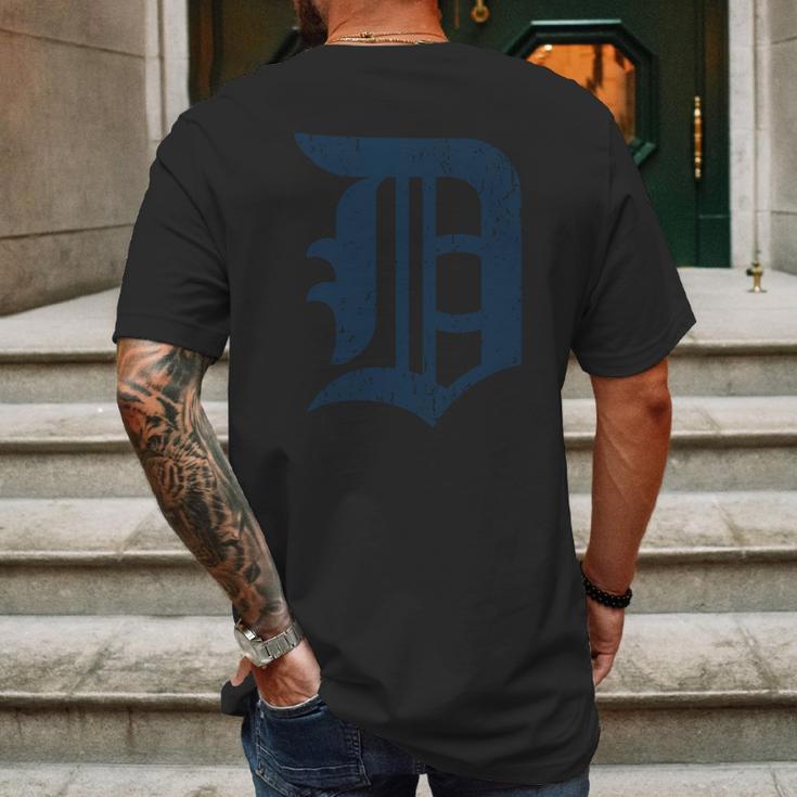 Detroit Baseball D | Vintage Michigan Bengal Tiger Retro Pullover Hoodie Mens Back Print T-shirt Gifts for Men