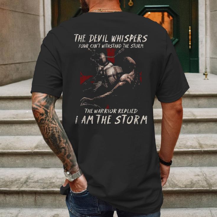 The Devil Whispers Mens Back Print T-shirt Gifts for Men