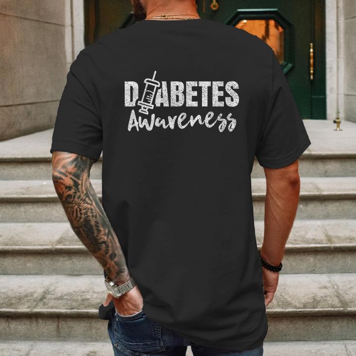 Diabetes Awareness Diabetic Insulin Diabetician Great Gift Mens Back Print T-shirt Gifts for Men