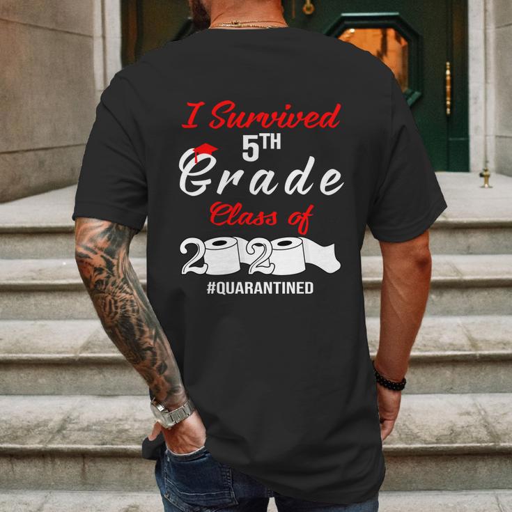 Dilostyle I Survived 5Th Grade Class Of 2020 Quarantined Shirt 98 Mens Back Print T-shirt Gifts for Men