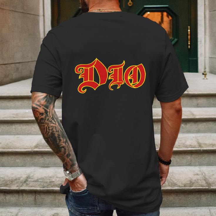 Dio Band Logo Red Mens Back Print T-shirt Gifts for Men