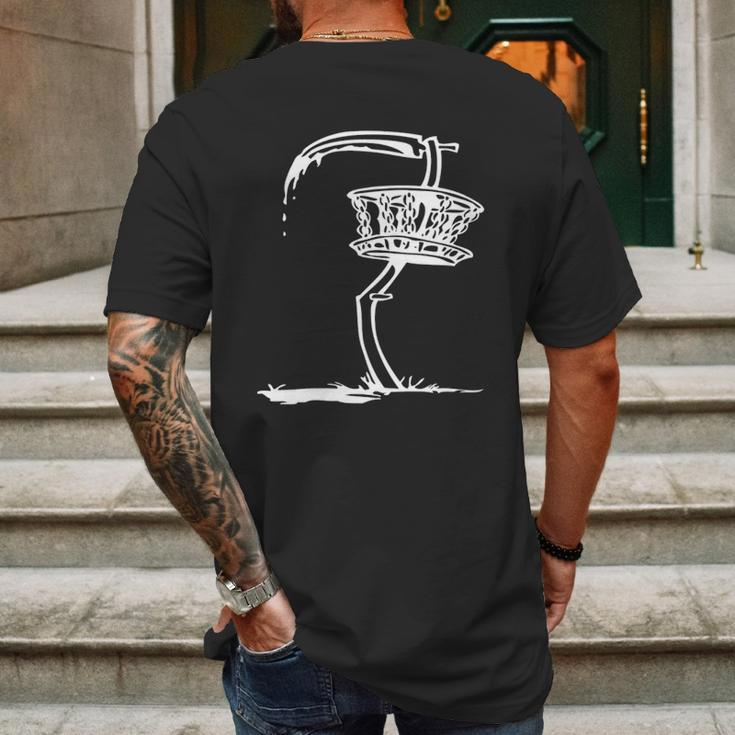 Disc Golf Basket Reaper Sickle Classic Mens Back Print T-shirt Gifts for Men