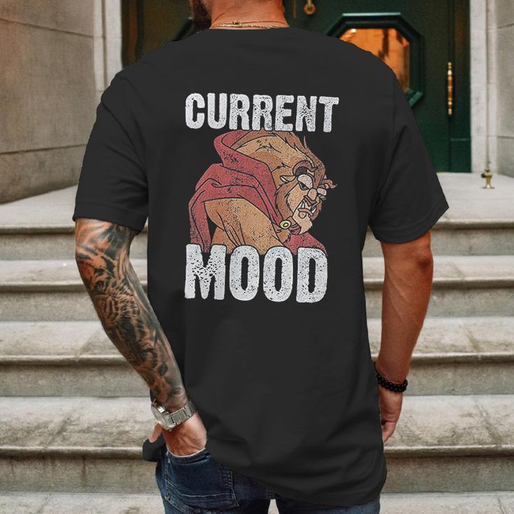 Disney Mens Beauty And The Beast Current Mood Graphic Mens Back Print T-shirt Gifts for Men