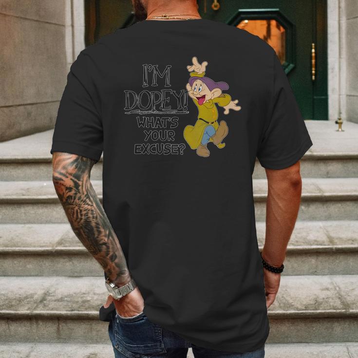 Disney Snow White Im Dopey Whats Your Excuse T-Shirt Mens Back Print T-shirt Gifts for Men