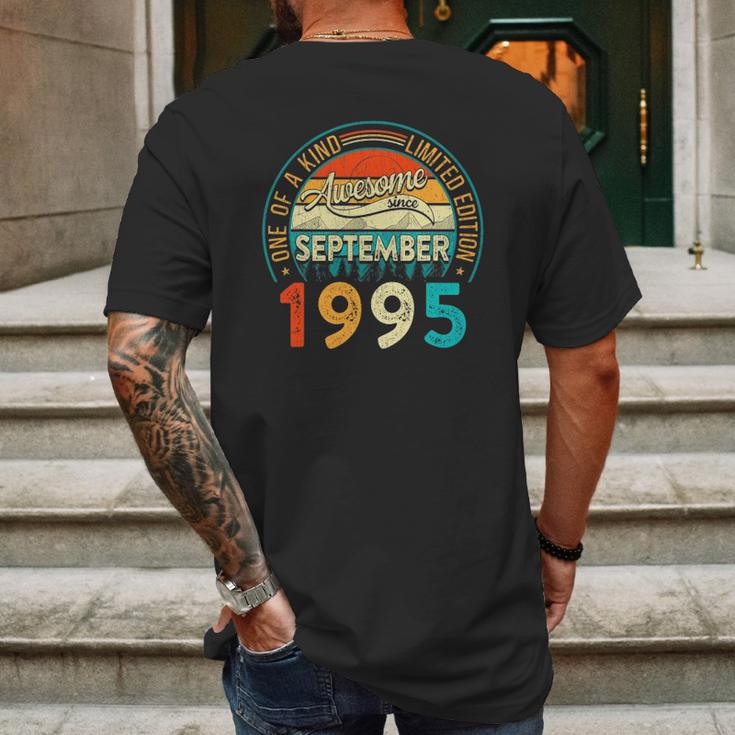 Distressed Vintage Awesome Since September 1995 26 Years Old Mens Back Print T-shirt Gifts for Men