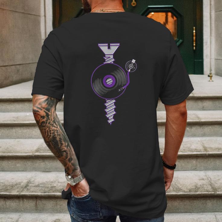 Dj Screw Vinyl Mens Back Print T-shirt Gifts for Men