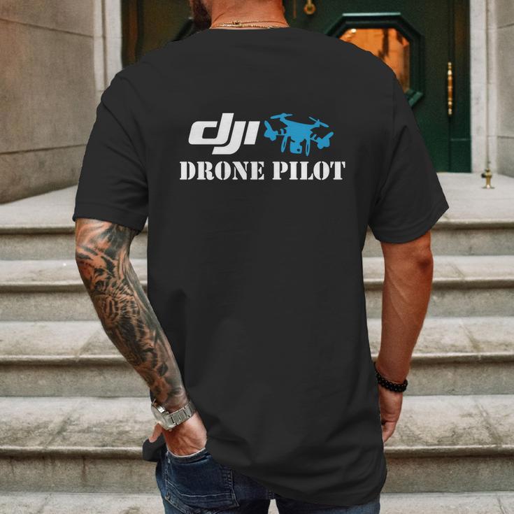 Dji Drone Pilot Logo Mens Back Print T-shirt Gifts for Men