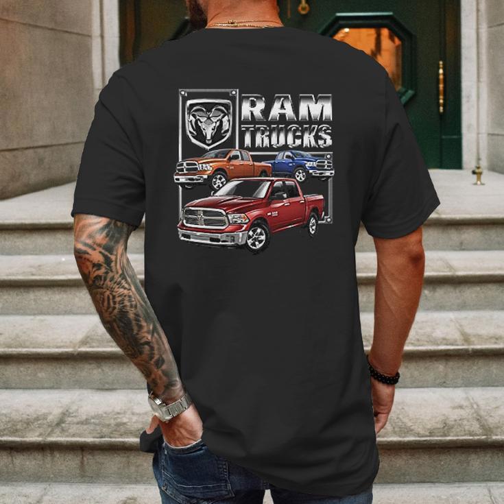 Dodge Ram Trucks Black Mens Back Print T-shirt Gifts for Men