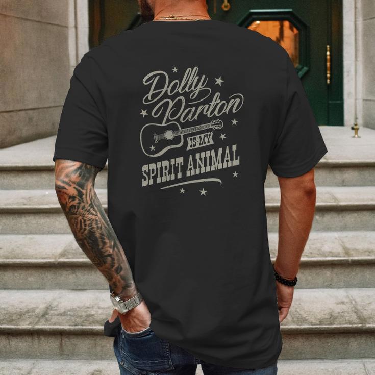 Dolly Parton Is My Spirit Animal Mens Back Print T-shirt Gifts for Men