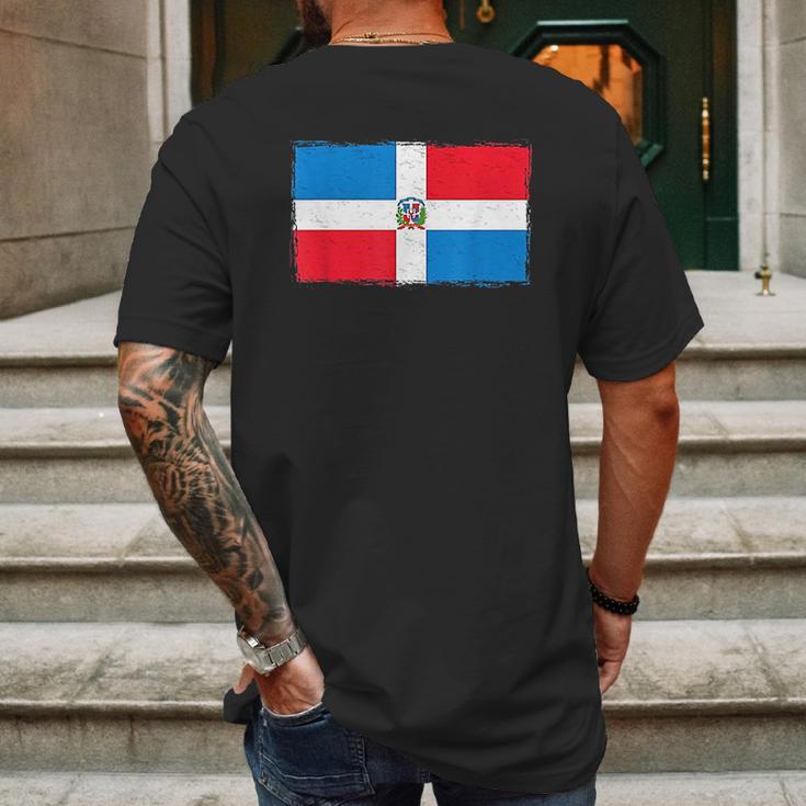 Dominican Republic Flag Carribbean Republica Dominicana Gift Mens Back Print T-shirt Gifts for Men