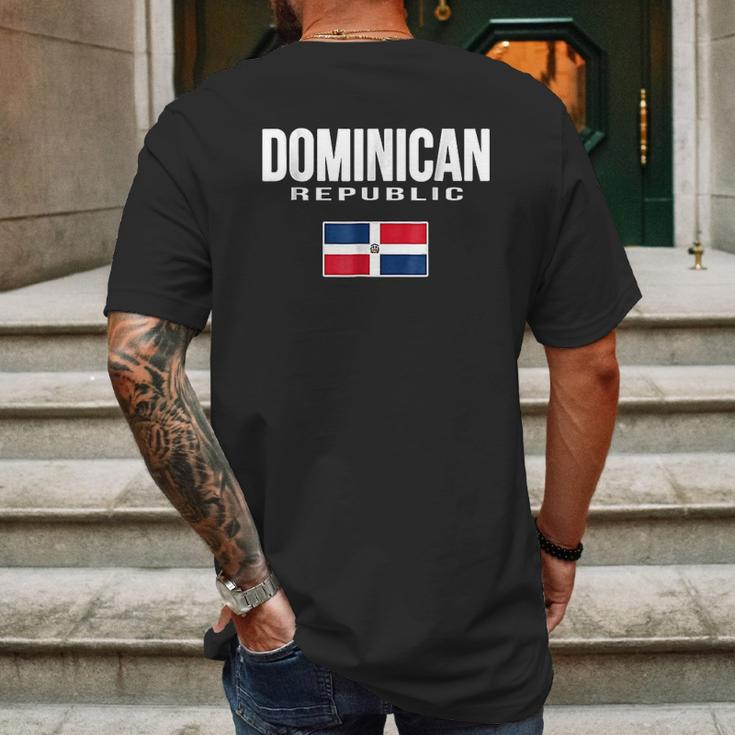 Dominican Republic Flag Republica Dominicana Mens Back Print T-shirt Gifts for Men