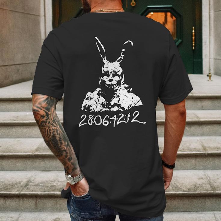 Donnie Darko 28 06 42 12 Frank Bunny Rabbit Mens Back Print T-shirt Gifts for Men