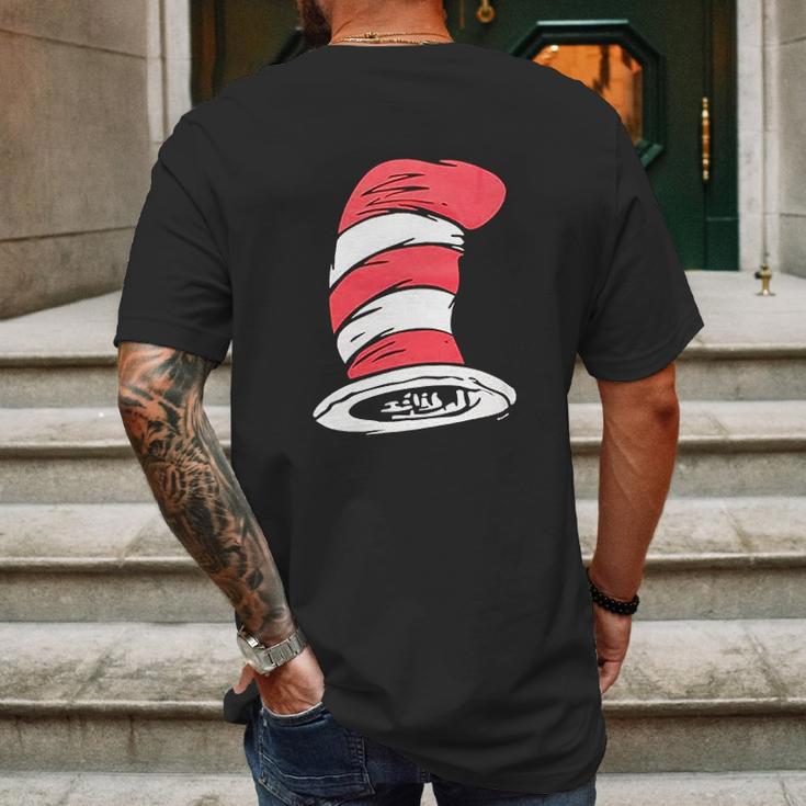 Dr Seuss Cat In The Hat Big Hat Black Mens Back Print T-shirt Gifts for Men