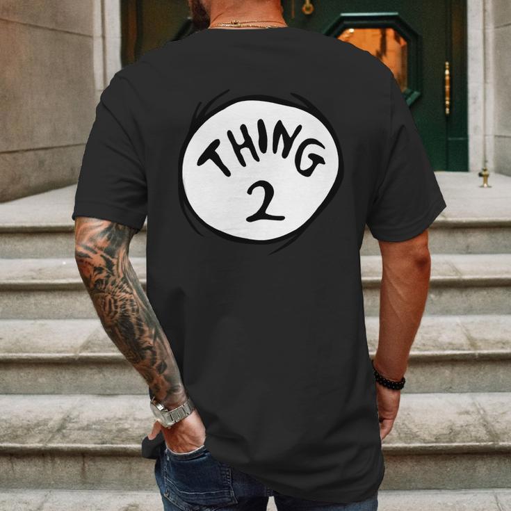 Dr Seuss Thing 2 Emblem Red Mens Back Print T-shirt Gifts for Men