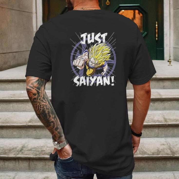 Dragon Ball Z Just Saiyan Mens Back Print T-shirt Gifts for Men