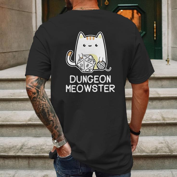 Dungeon Meowster Dungeons And Dragons Mens Back Print T-shirt Gifts for Men