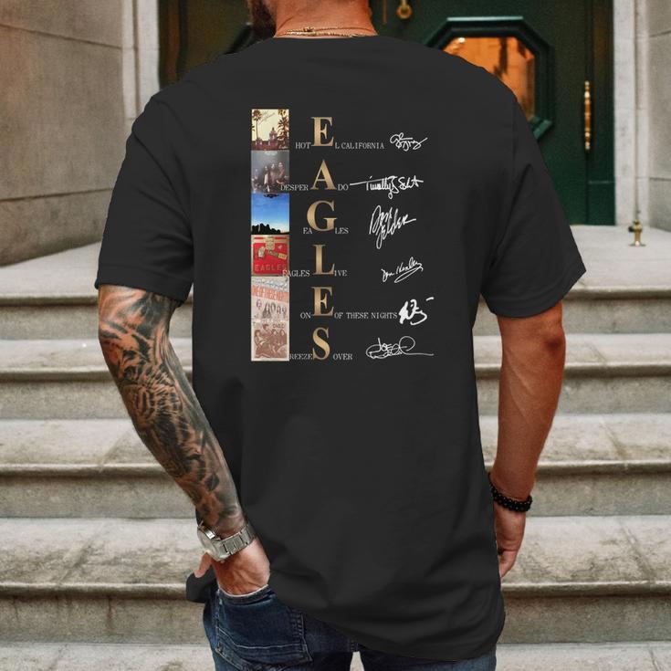 Eagles Band Albums Signatures Shirtn Mens Back Print T-shirt Gifts for Men