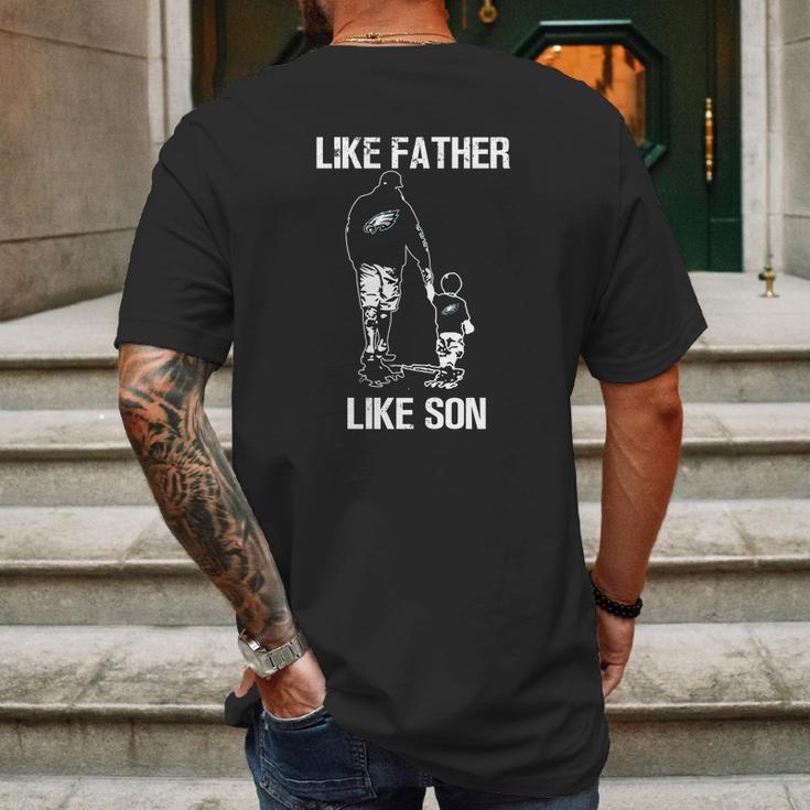 Eagles Fans Like Father Like Son Mens Back Print T-shirt Gifts for Men