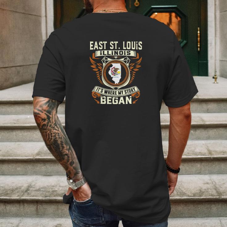 East Saint Louis Mens Back Print T-shirt Gifts for Men