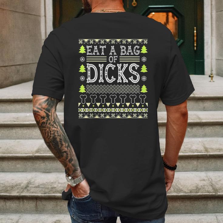 Eat A Bag Of Dicks Mens Back Print T-shirt Gifts for Men