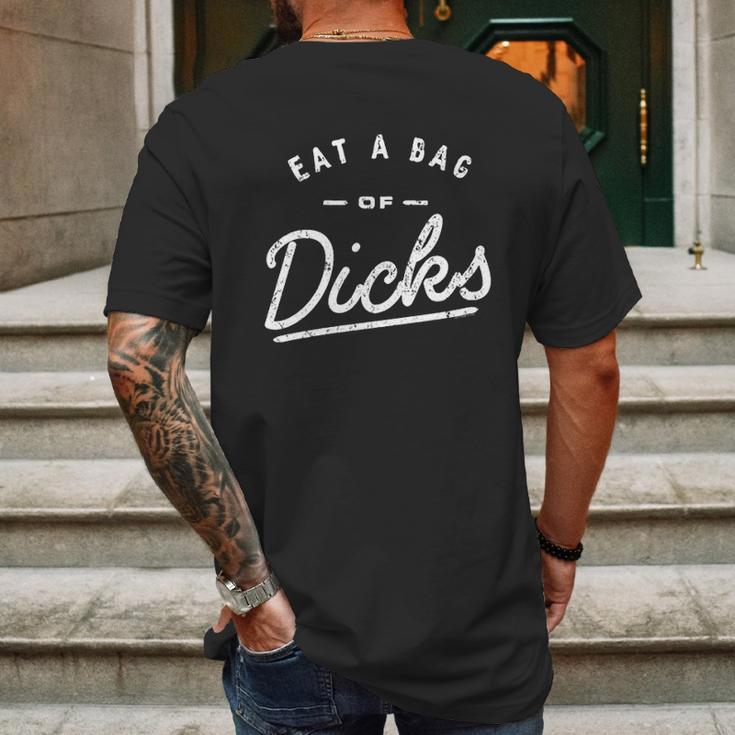 Eat A Bag Of Dicks Mens Back Print T-shirt Gifts for Men