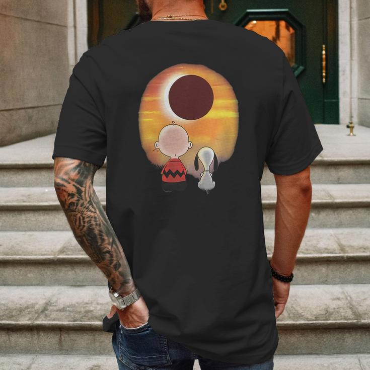 Eclipse Snoopy Mens Back Print T-shirt Gifts for Men