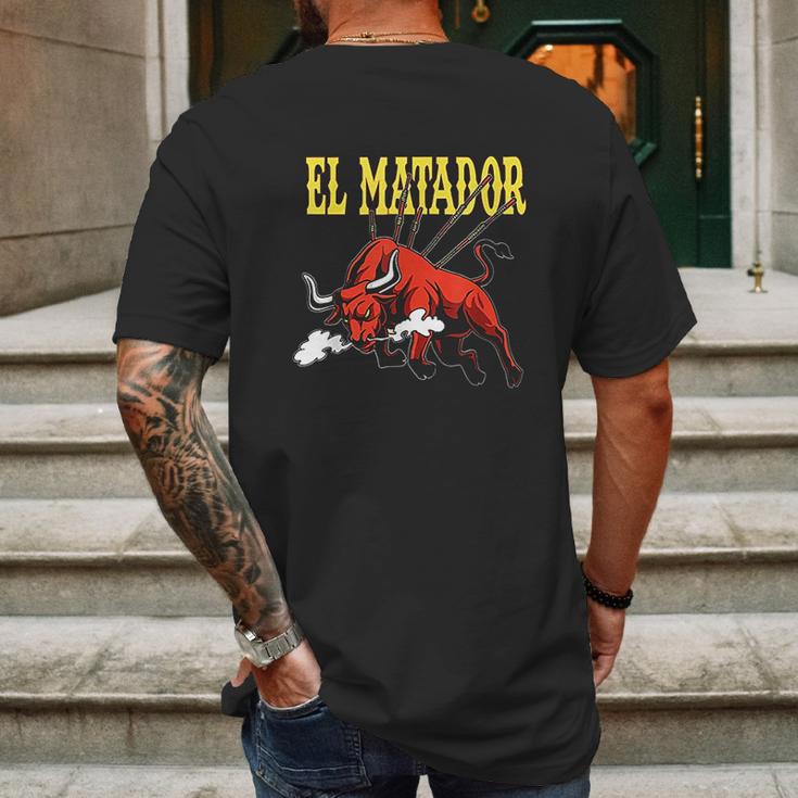 El Matador Bullfighting Bullfighter Bull Torero Mens Back Print T-shirt Gifts for Men