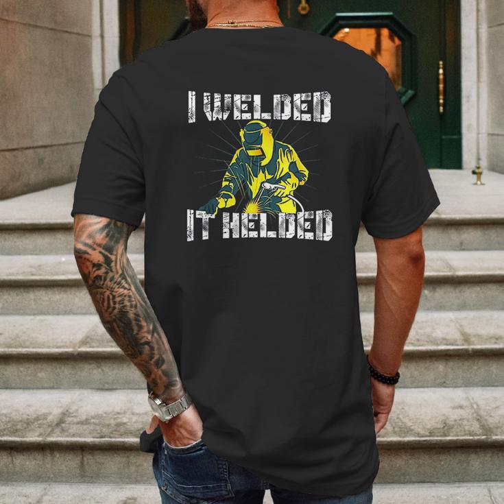 Electro Welding For Men Funny Welder Mens Back Print T-shirt Gifts for Men