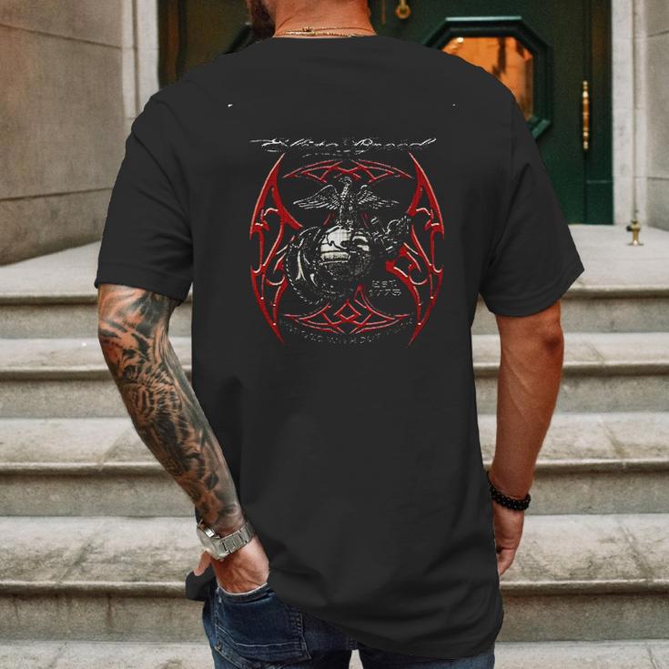 Elite Breed Usmc Red Blades Silver Foil Mens Back Print T-shirt Gifts for Men