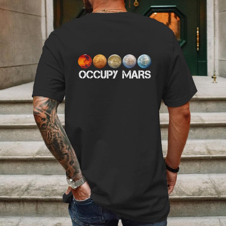 Elon Musk Science Occupy Mars Mens Back Print T-shirt Gifts for Men