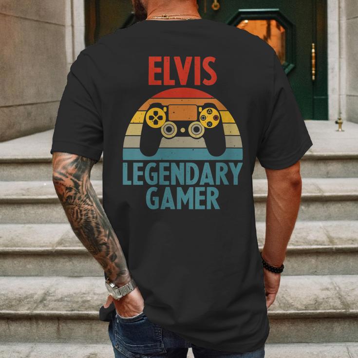 Elvis Gift Name Personalized Funny Gaming Geek Birthday Mens Back Print T-shirt Gifts for Men