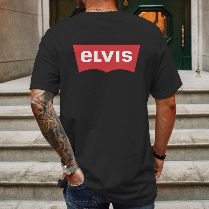 Elvis - Levis Style Logo Mens Back Print T-shirt Gifts for Men