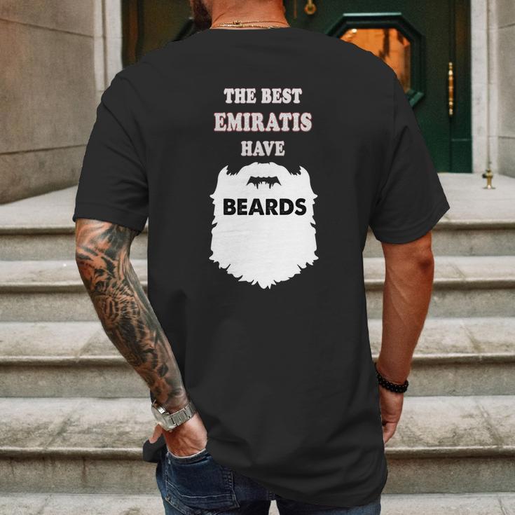 Emirati Beards Gift Uae Bearded Dubai Arab Tee Mens Back Print T-shirt Gifts for Men