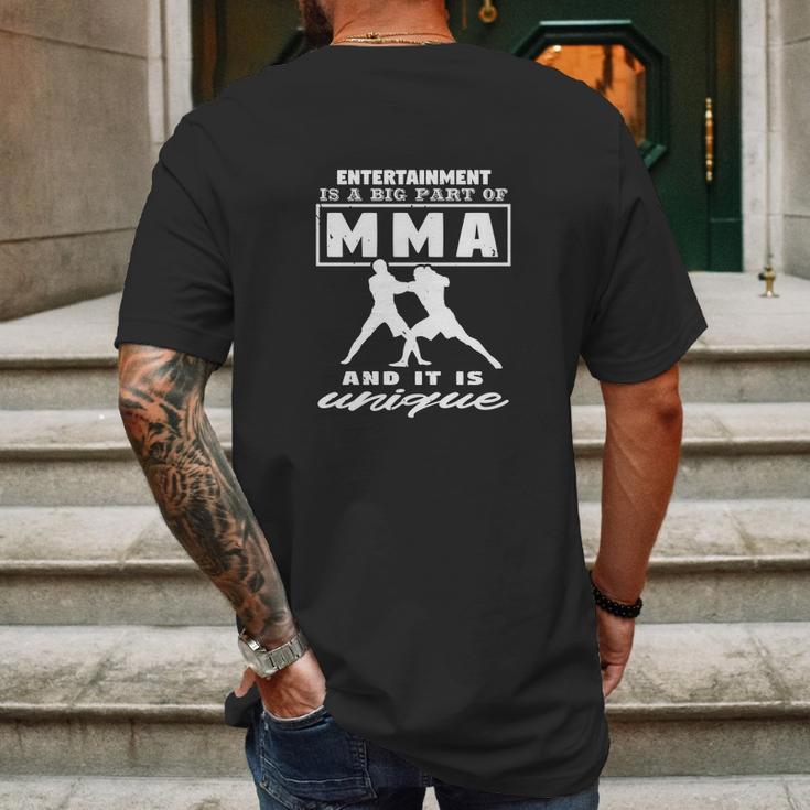 Entertainment Is A Big Part Of Mma Mens Back Print T-shirt Gifts for Men